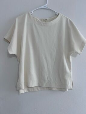 Bundle: Max Studio Set- Cream Relaxed Boxy Short-Sleeve Tee & Pants